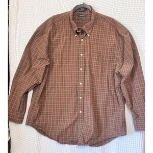 Nautica Mens XXL Plaid Button Down Shirt Long Sleeve Casual Cotton‎
